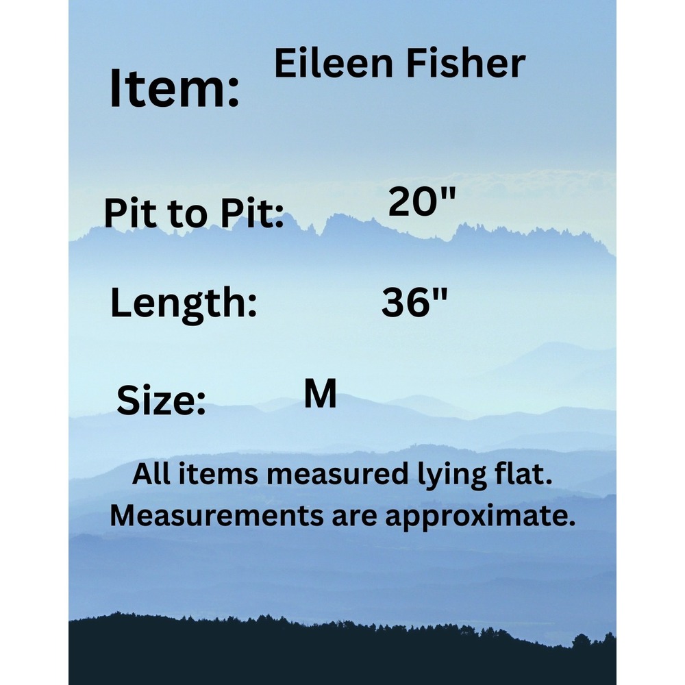 Eileen Fisher Dress Womens M Organic Cotton Minimalist Stretchy Basic Neutral - Picture 3 of 6